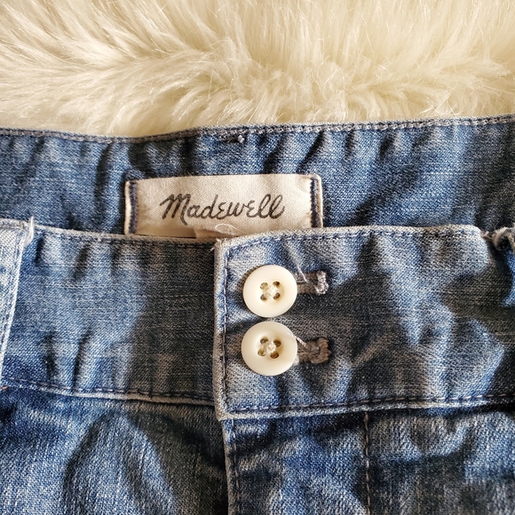 Madewell Pleated Taper Wide Leg Jeans Size 4 - Picture 5 of 11